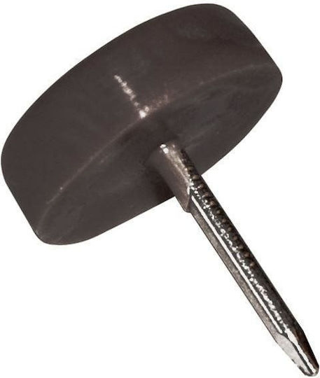 ERGOhome Dopuri Rotunde cu unghii și Diametru 25mm Cafea 4buc 570602.0002