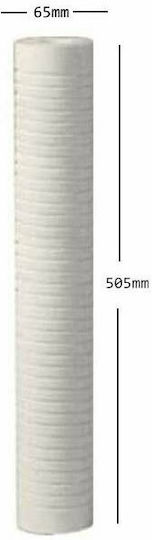 Veluda Ersatz-Wasserfilter Zentrales Wasserfiltersystem aus Polypropylen 20" PP 1 μm (Mikrometer)
