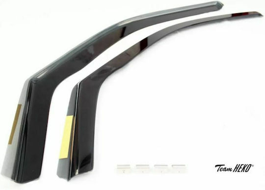 Heko Set of Windbreakers Front Car Dark Fime for Ford Kuga 2pcs