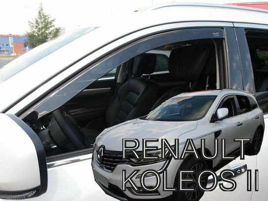 Heko Set of Windbreakers Front Car Dark Fime for Renault Koleos 2pcs