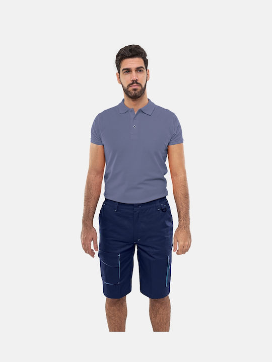 Axon Top Work Shorts Blue