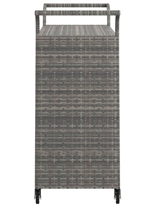 Τραπέζι Μπαρ Εξωτερικού Χώρου Rattan Γκρι 100x45x97εκ.