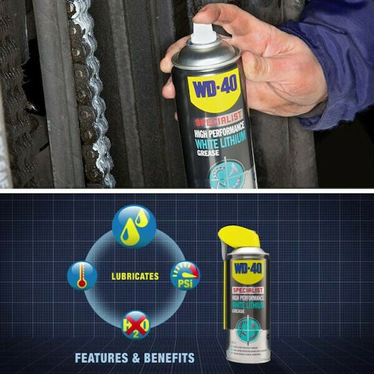Wd-40 Specialist Спрей Грес 400мл 1бр Бял литий