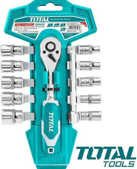 Total Set Ratchet 1\4" 10pcs