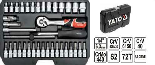 Yato Ratschen- & Steckschlüssel-Sets 1\4" 38Stück