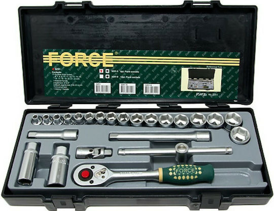 Force Ratschen- & Steckschlüssel-Sets 3\8" 24Stück