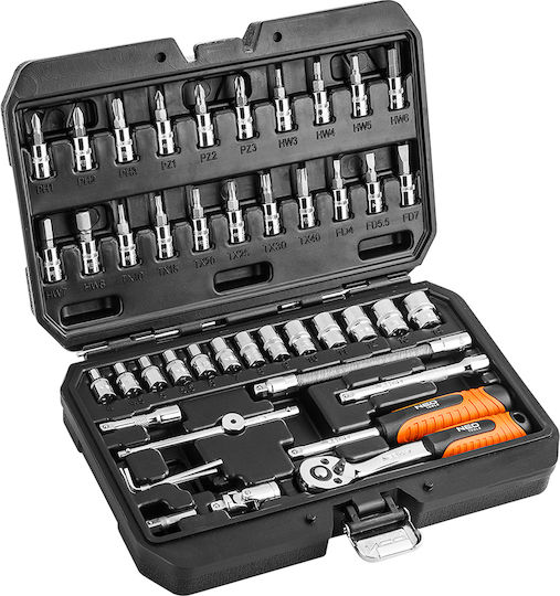 Neo Tools Καστάνια με Καρυδάκια 1\4" 46τμχ