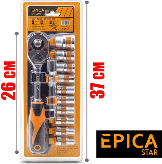 Epica Star Set Ratchet 1\2" 12pcs