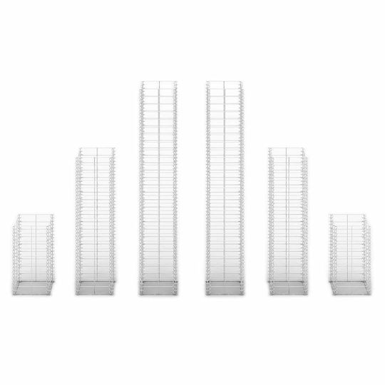 vidaXL Garden Fencing Material 6pcs Silver