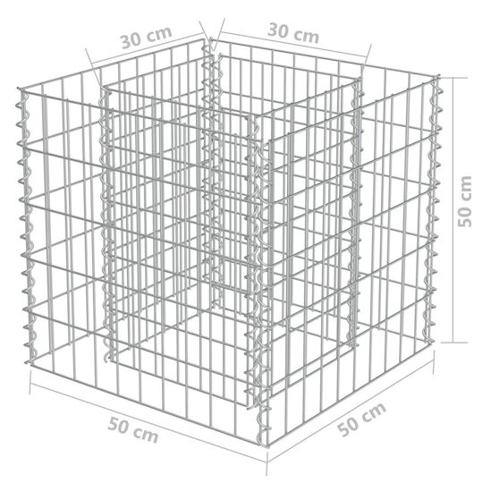 vidaXL Planter Garden Fencing Material 1pcs Silver