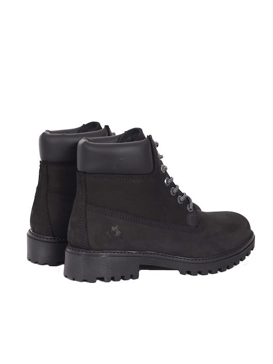 River Nubuck Кожени Черен Мъжки ботуши