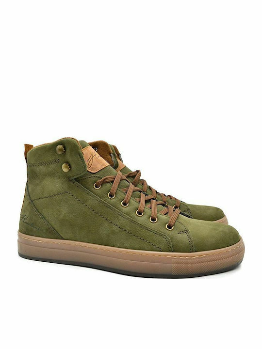 Leather Men's Boots Anatomical Olive
