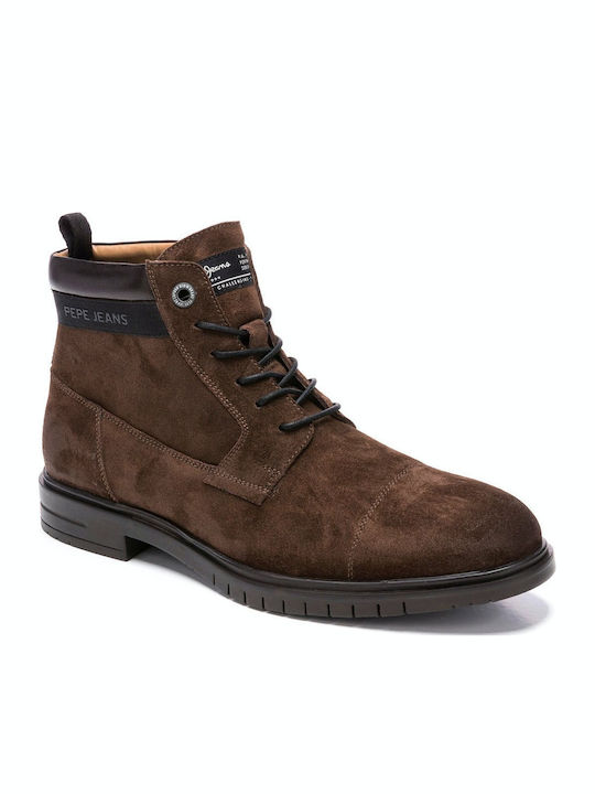 Thomas Flex Suede Καφέ Ανδρικά Μποτάκια