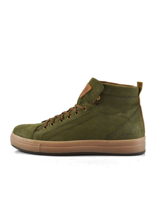 Leather Men's Boots Anatomical Olive