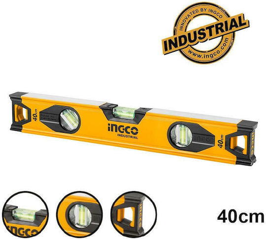 Ingco HSL08040 Spirit Level Aluminum 40cm with 3 Eyes