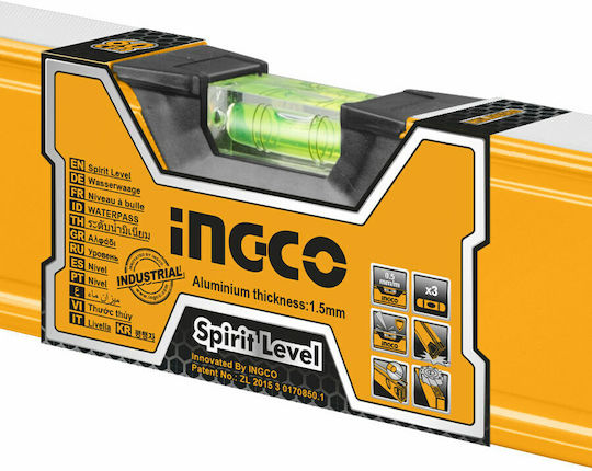 Ingco HSL08120 Spirit Level Aluminum 120cm with 3 Eyes