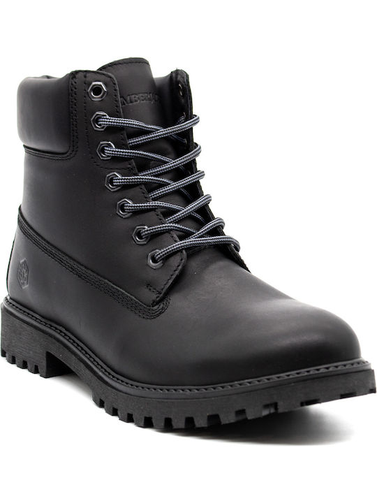 River Leather Black Boots