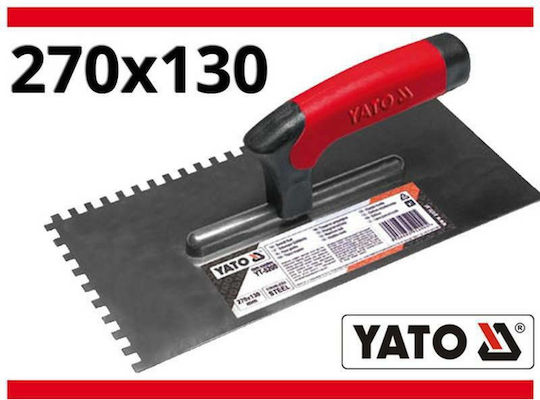 Yato Шпатула за плочки Inox Одонтотή 270x130мм с Пластмасова Дръжка със зъб 6x6mm YT-5202