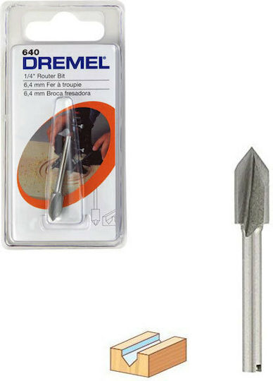 Dremel Cutter Bit HSS for Groove Shaping in Wood 6.4mm x 37mm
