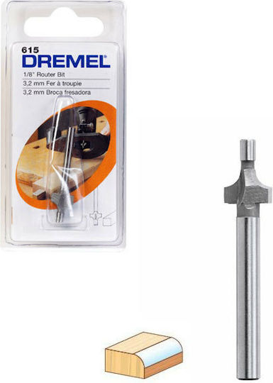 Dremel Φρέζα HSS για Διαμόρφωση Ακμών σε Ξύλο 9.5mm με Οδηγό