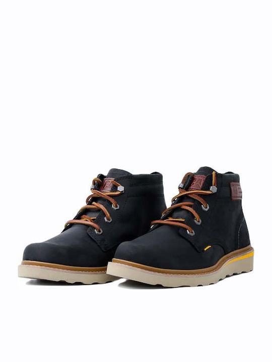 Jacson Mid Δερμάτινα Μαύρα Ανδρικά Μποτάκια