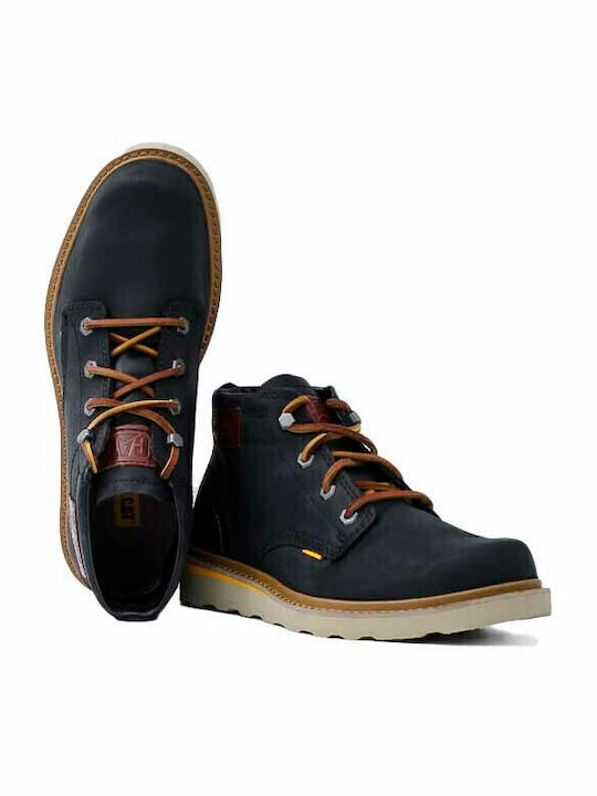 Jacson Mid Δερμάτινα Μαύρα Ανδρικά Μποτάκια