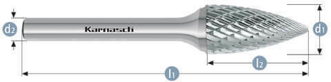 Karnasch Fräser Graben Karbid 10mm Cutter Bit Hartmetall für Metall 10mm x 20mm