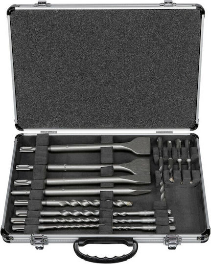 Dewalt Set Pointed Chisel & Chisel Bits & Drill with SDS Plus Socket 15pcs