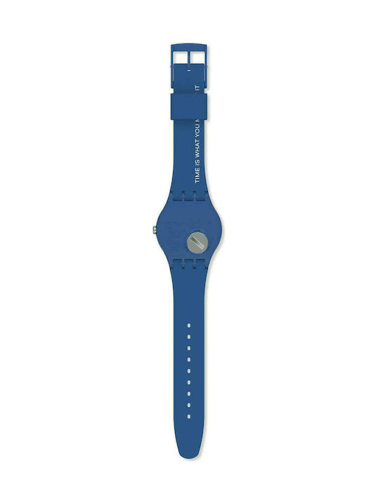 Swatch Chinese Winter Scenery Damen Uhr mit Kautschukarmband