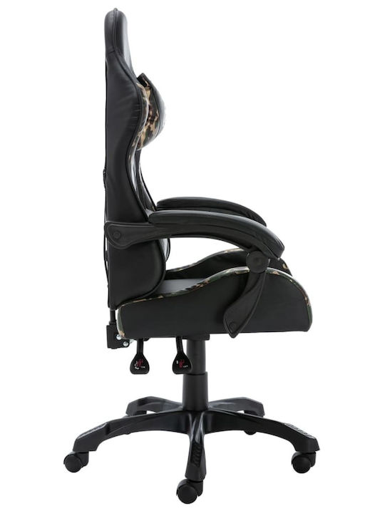 vidaXL Racing Artificial Leather Gaming Chair with Adjustable Arms Black / Camo