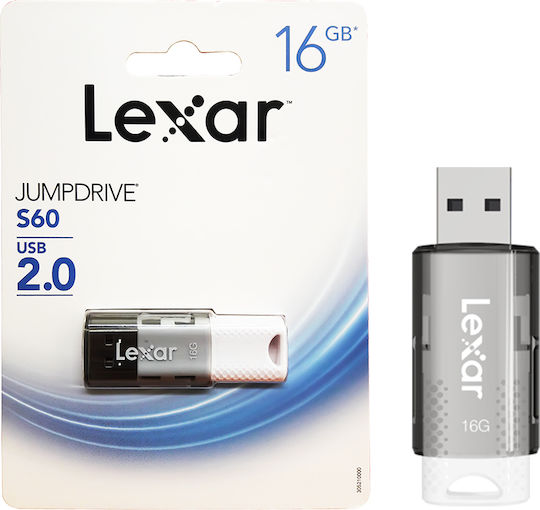 Lexar JumpDrive S60 16GB USB 2.0 Stick Μαύρο