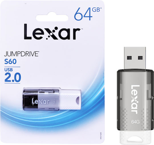 Lexar JumpDrive S60 64GB USB 2.0 USB флашка Черен