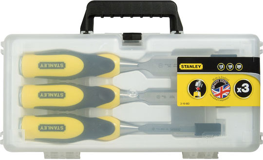 Stanley Dynagrip Skewed Chisel with Plastic Handle 3pcs