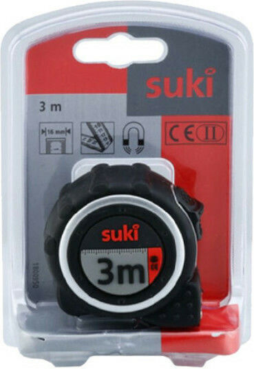 Suki Tape Measure with Auto-Rewind and Magnet 16mm x 3m