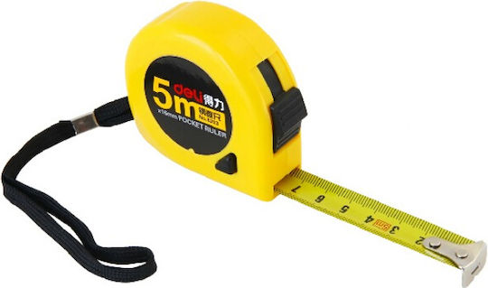 Deli Maßband mit automatischem Rücklauf 16mm x 5m