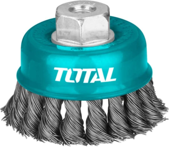 Total TAC32051 Wire Brush Bell with Bristles 125mm