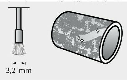Dremel 26150537JA Συρματόβουρτσα για Δράπανο 3.2mm Σετ 3τμχ