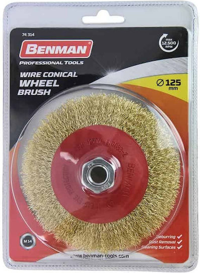 Benman 74312 Wire Brush 100mm Round M14