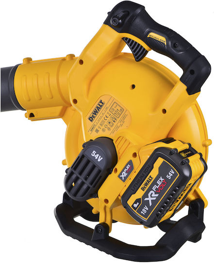 Dewalt Φυσητήρας Χειρός 54V με 1 Μπαταρία 9Ah & Ρύθμιση Έντασης με Μέγιστη Ταχύτητα Αέρα 193km/h