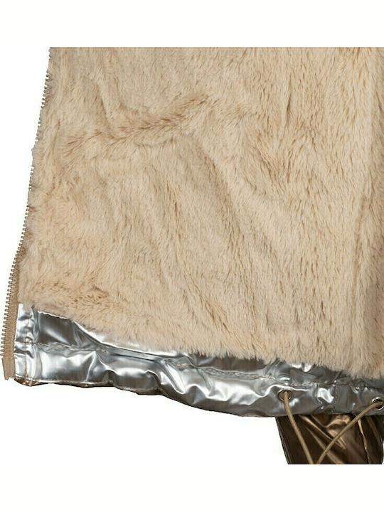 Kids' Casual Jacket Short with Hood Gold