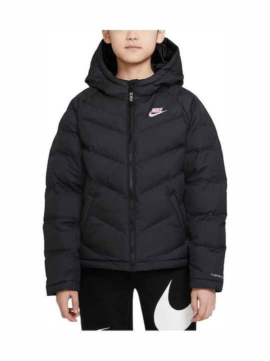 Geci Pentru Copii Sport Scurt Cu Glugă Negru Sportswear