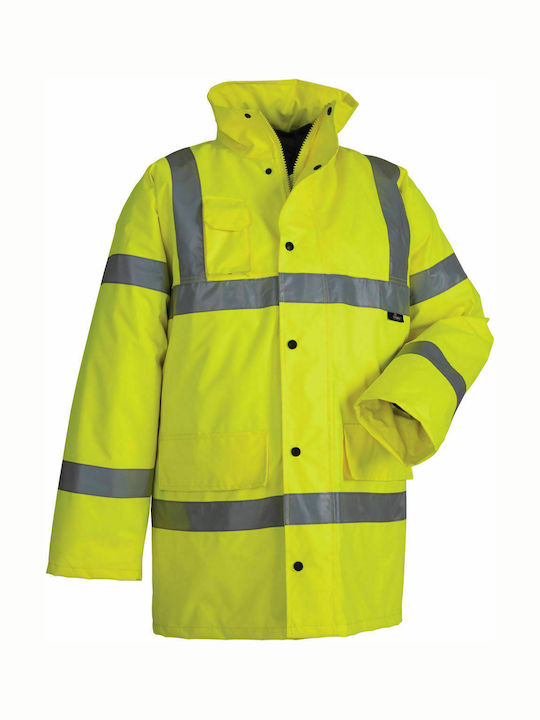 Vizwell Frankfurt VWJK01 Work Jacket Reflective with Hood Yellow