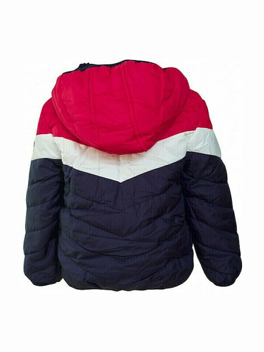 Kids' Quilted Jacket Short with Lining & Hood Blue
