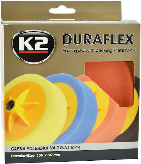 K2 Polishing Sponge 150x50mm Orange M14 L642
