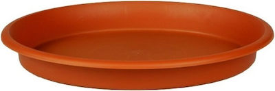 Viomes No 257 Στρογγυλό Πιάτο Γλάστρας σε Πορτοκαλί Χρώμα 15x15cm