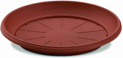 Plastona 242 Round Plate Pot Brown 23x23cm