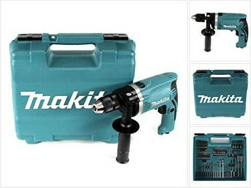 Makita HP1631KX3 Κρουστικό Δράπανο 710W με Θήκη και με 74 εξαρτήματα