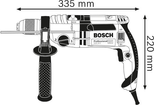 Bosch GSB 24-2 Professional Impact Drill 1100W with Case and with L-Case