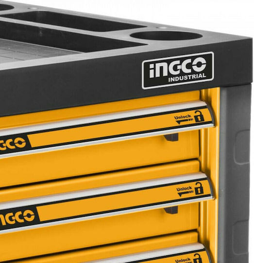 Ingco Εργαλειοφόρος με 7 Συρτάρια και 162 Εργαλεία