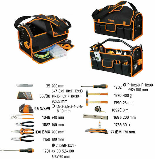 Beta 2110/08 Τσάντα Χειρός με 36 Εργαλεία